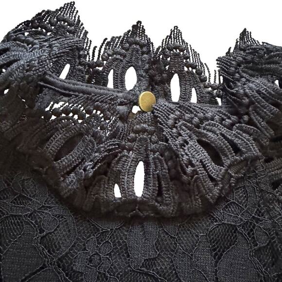 Maurices Love Lace Lined Halter Top Women's Sz XS Black Witchy Whimsigoth Goth - Picture 9 of 12